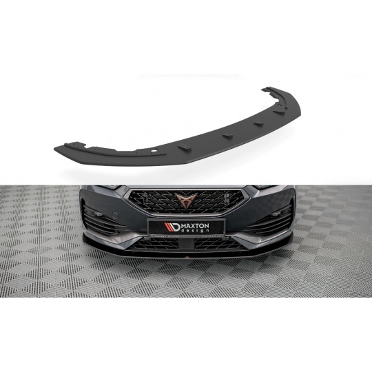 Maxton Design "Street Pro" spoiler pod přední nárazník pro Cupra Leon, plast ABS bez povrchové úpravy, s červenou linkou