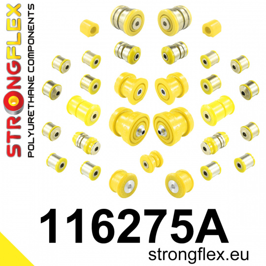116275A: Strongflex Kompletní sada polyuretanových silentbloků pro zavěšení varianta SPORT