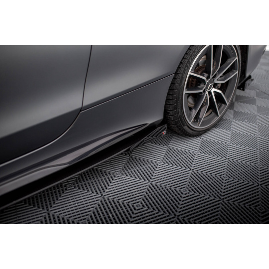 Maxton Design křidélka bočních difuzorů pro Mercedes třída C W205 Facelift/43 AMG/Coupe, plast ABS bez povrchové úpravy