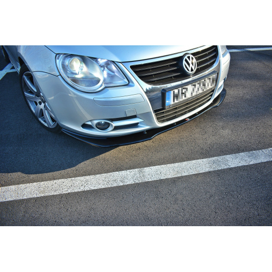 Maxton Design spoiler pod přední nárazník ver.1 pro Volkswagen Eos Mk1, černý lesklý plast ABS