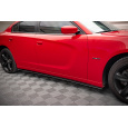 Maxton Design "Street Pro" difuzory pod boční prahy pro Dodge Charger Mk7 Facelift RT, plast ABS bez povrchové úpravy, s červenou linkou