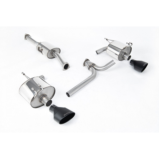 Milltek Sport výfukový systém cat-back dvojité oválné tlumiče pro Honda S2000 2.0 a 2.2l AP2 2004-2009, oválné černé koncovky