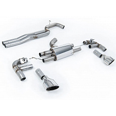 Milltek Sport výfukový systém cat-back 80mm Race bez rezonátoru (nejhlasitější) pro Audi RS3 Sedan 400PS (8V MQB) - bez OPF/GPF 2017-2024, leštěné koncovky