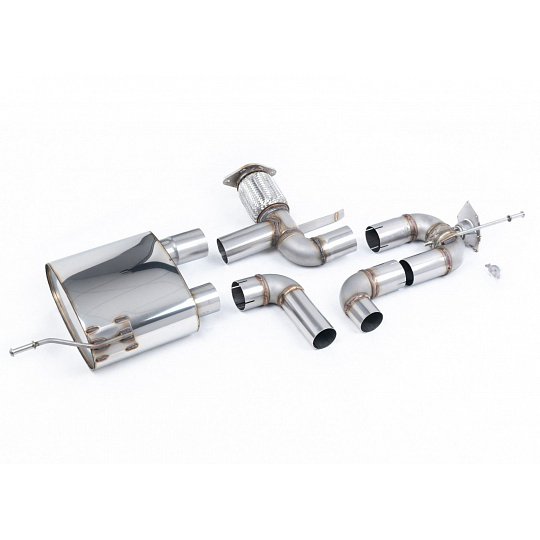 Milltek Sport výfukový systém cat-back zachovává původní klapku výfuku pro Renault / Alpine A110S 1.8TCe 2018-2024, Jet-90 karbonové koncovky