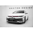 Maxton Design spoiler pod přední nárazník ver.4 pro Volkswagen Golf R-Line Mk8 Facelift, černý lesklý plast ABS