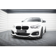 Maxton Design spoiler pod přední nárazník v.5 s křidélky pro BMW řada 1 F20- F21 Facelift, černý lesklý plast ABS, M-Pack/M140i