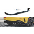 Maxton Design středový spoiler pod zadní nárazník s křidélky pro Mercedes třída A W177 45 AMG, černý lesklý plast ABS