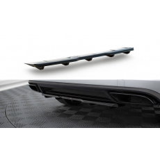 Maxton Design středový spoiler pod zadní nárazník s žebrováním pro Škoda Kodiaq RS, černý lesklý plast ABS Maxton Design středový spoiler pod zadní nárazník s žebrováním pro Škoda Kodiaq RS, černý lesklý plast ABS