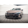Maxton Design spoiler pod přední nárazník ver.2 pro Audi e-tron GT / RS GT Mk1, černý lesklý plast ABS
