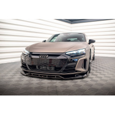Maxton Design spoiler pod přední nárazník ver.2 pro Audi e-tron GT / RS GT Mk1, černý lesklý plast ABS