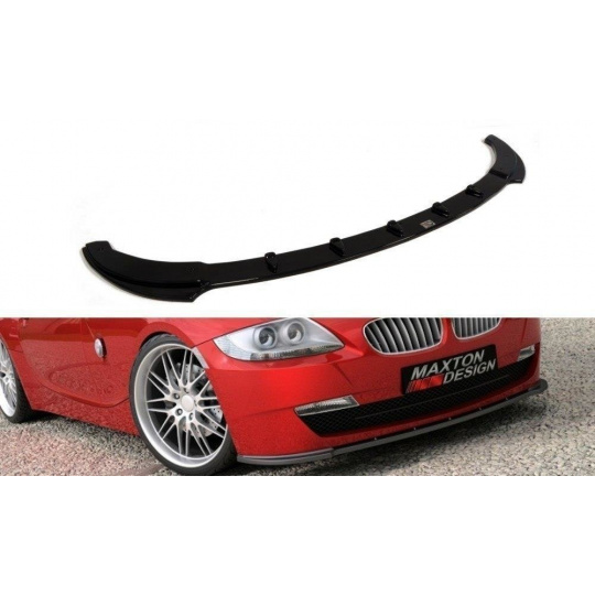Maxton Design spoiler pod přední nárazník pro BMW Z4 E85/86FL, černý lesklý plast ABS, s žebrováním