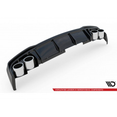 Maxton Design vložka zadního nárazníku s imitacemi koncovek výfuku pro Audi S6 C8, plast ABS bez povrchové úpravy, s chromovými koncovkami Maxton Design vložka zadního nárazníku s imitacemi koncovek výfuku pro Audi S6 C8, plast ABS bez povrchové úpravy, s chromovými koncovkami