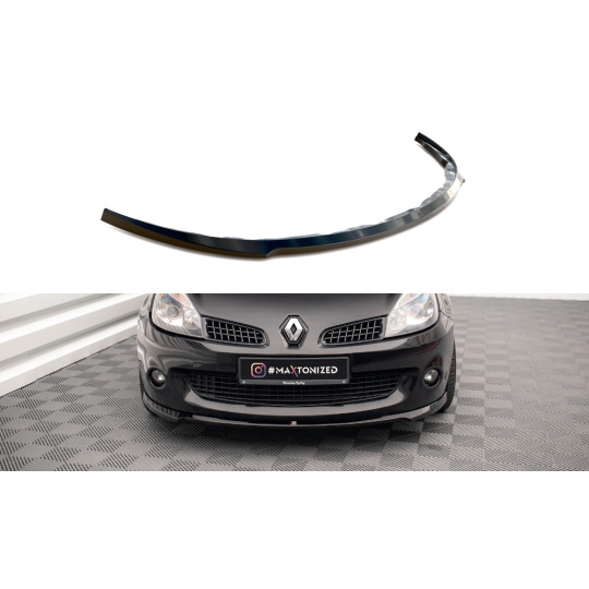 Maxton Design spoiler pod přední nárazník pro Renault Clio RS Mk3, černý lesklý plast ABS