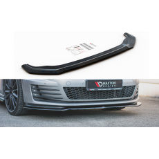 Maxton Design spoiler pod přední nárazník ver.2 pro Volkswagen Golf GTI Mk7, černý lesklý plast ABS