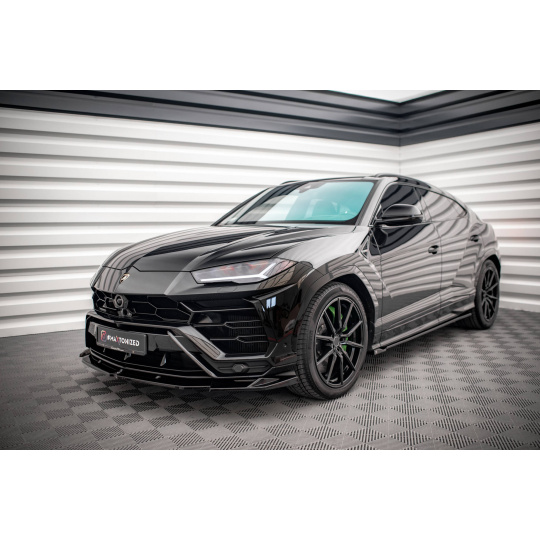 Maxton Design spoiler pod přední nárazník pro Lamborghini Urus Mk1, černý lesklý plast ABS