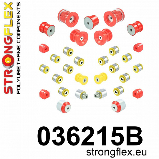 036215B: Strongflex Kompletní sada silentbloků pro zavěšení 036215B: Strongflex Kompletní sada silentbloků pro zavěšení