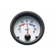 Autogauge palubní přístroj - ampermetr s bílým podkladem