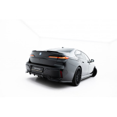 Maxton Design spoiler pod zadní nárazník s žebrováním v.2 pro BMW i7 G70 M-Pack, černý lesklý plast ABS, eDrive50 xDrive / xDrive60 xDrive