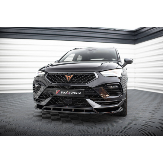 Maxton Design spoiler pod přední nárazník pro Cupra Ateca Mk1 Facelift, černý lesklý plast ABS