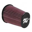 K&N univerzální oválný rovný filtr se vstupem 62 mm a výškou 152 mm, kovový vrchlík lakovaný