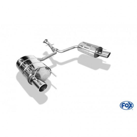 Fox Sportauspuff koncový tlumič výfuku s koncovkou 1x100 Typ 16 na obou stranách pro Lexus IS IS 250 s motorem 2.5