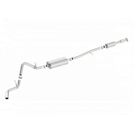 Borla Cat-Back výfukový systém "S-Type" typ 36 pro GMC Sierra 1500 2,7l 4vál. turbo AUT, 2&4WD, Ext. Cab Standard Bed, Crew Cab Short Bed WB 147", r.v. 2019-2020, typ koncovek: chromové