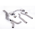 Milltek Sport výfukový systém cat-back bez rezonátoru (Twin 80mm) (nejhlasitější) pro Audi RS7 C8 4.0 V8 bi-turbo (bez OPF/GPF US/ROW) 2019-2024, oválné leštěné koncovky, OE výfuk musí být rozřezán