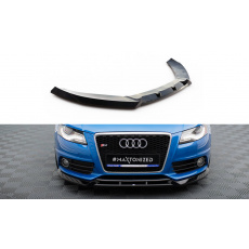 Maxton Design spoiler pod přední nárazník ver.4 pro Audi S4 B8, černý lesklý plast ABS, Sedan/Avant