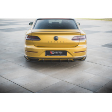 Maxton Design "Racing durability" vložka zadního nárazníku pro Volkswagen Arteon, plast ABS bez povrchové úpravy, s červenou linkou