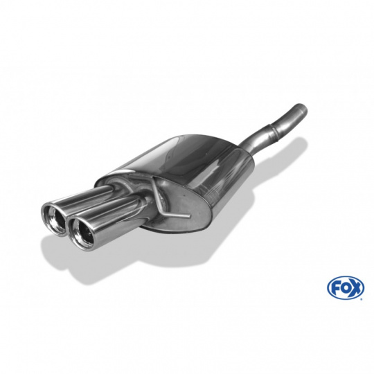 Fox Sportauspuff koncový tlumič výfuku s koncovkou 2x90 Typ 17 pro Volkswagen Passat 3C 2005- s motorem 2.0, 2.0 TDI Fox Sportauspuff koncový tlumič výfuku s koncovkou 2x90 Typ 17 pro Volkswagen Passat 3C 2005- s motorem 2.0, 2.0 TDI