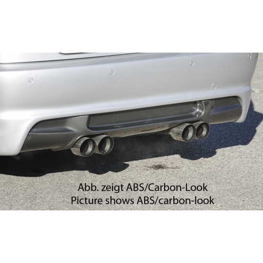 Rieger vložka zadního nárazníku M3-Look pro BMW řada 3 E46 kabriolet, kupé, sedan vč. faceliftu, plast ABS bez povrchové úpravy