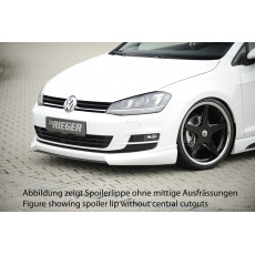Rieger spoiler pod přední nárazník pro Volkswagen Golf 7 3-dvéř., 5-dvéř. před faceliftem, r.v. 10/12-12/16, plast ABS bez povrchové úpravy, s žebrováním