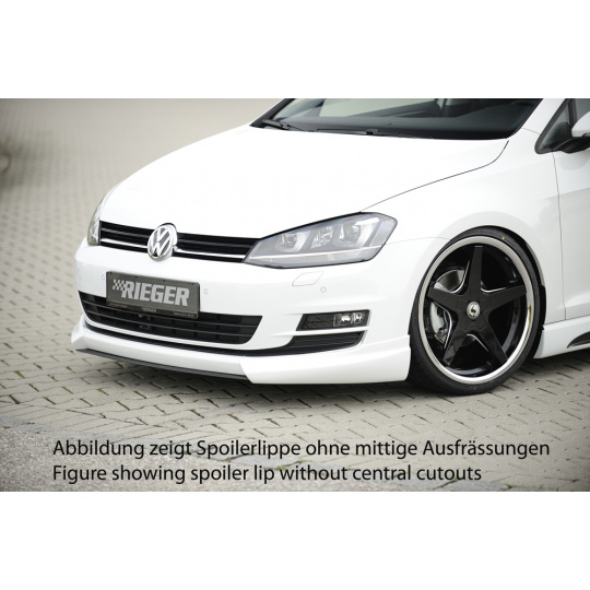 Rieger spoiler pod přední nárazník pro Volkswagen Golf 7 3-dvéř., 5-dvéř. před faceliftem, r.v. 10/12-12/16, plast ABS bez povrchové úpravy, s žebrováním
