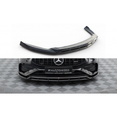 Maxton Design spoiler pod přední nárazník pro Mercedes třída A W177 Facelift A35 AMG, černý lesklý plast ABS, Hatchback/Sedan
