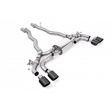 Milltek Sport Front Pipe-back od předního tlumiče Back System pro BMW řada 5 M5 /M5 Competition 4.4l Twin Turbo F90 (North American / ROW Cars) 2019-2024, JET-100 karbonové koncovky