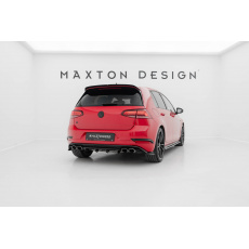 Maxton Design boční difuzory pod zadní nárazník pro Volkswagen Golf R Mk7 Facelift, černý lesklý plast ABS