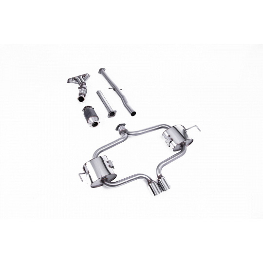 Milltek Sport kompletní výfukový systém bez rezonátoru (louder), vč. Hi-Flow sportovním katalyzátorem pro Mini Mk1 (R53) Cooper S 2002-2006, typ koncovek: leštěné