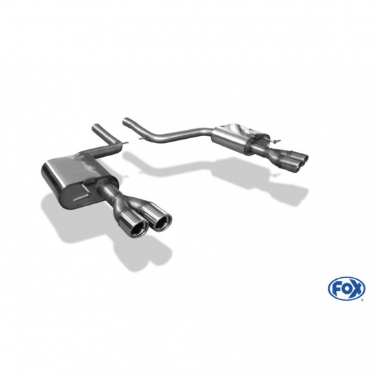 Fox Sportauspuff s koncovkou 2x76 Typ 17 na obou stranách pro Audi A6 4F s motorem 2.7 TDI, 3.0 TDI