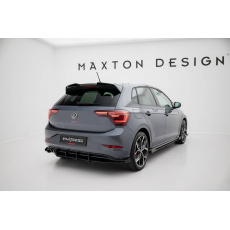 Maxton Design "Street Pro" difuzor zadního nárazník s křidélky pro Volkswagen Polo GTI Mk6 Facelift, plast ABS bez povrchové úpravy