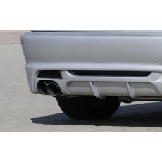 Rieger vložka zadního nárazníku pro BMW řada 3 E46 kabriolet, kupé, sedan vč. faceliftu, plast ABS bez povrchové úpravy, pro dvojitou koncovku vlevo