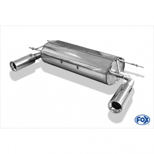 Fox Sportauspuff koncový tlumič výfuku s koncovkou 1x90 Typ 13 na obou stranách pro Mazda MX5 NC s motorem 1.8, 2.0 Fox Sportauspuff koncový tlumič výfuku s koncovkou 1x90 Typ 13 na obou stranách pro Mazda MX5 NC s motorem 1.8, 2.0