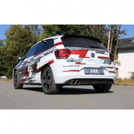 Fox Sportauspuff koncový tlumič výfuku s koncovkou 2x90 Typ 16 pro Volkswagen Polo AW1 2017- s motorem 2.0