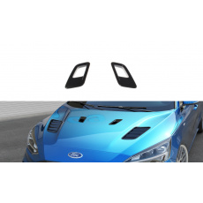 Maxton Design výdechy kapoty pro Ford Focus Mk4, černý lesklý plast ABS, malé Maxton Design výdechy kapoty pro Ford Focus Mk4, černý lesklý plast ABS, malé