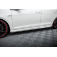 Maxton Design difuzory pod boční prahy v.3 s křidélky pro Volkswagen Golf R Mk7, černý lesklý plast ABS