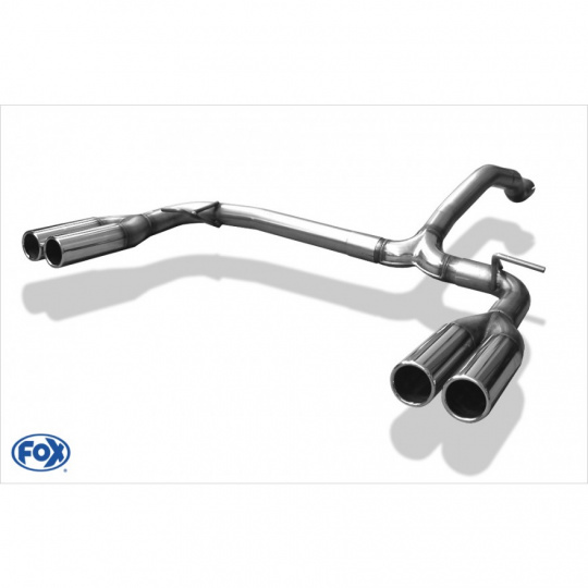 Fox Sportauspuff koncový tlumič výfuku s koncovkou 2x76 Typ 12 na obou stranách pro Mercedes třída M W163 s motorem 2.7 CDI, 3.2, 3.7, 4.0 CDI, 4.3