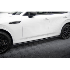 Maxton Design difuzory pod boční prahy pro Mazda CX-60 Mk1, černý lesklý plast ABS