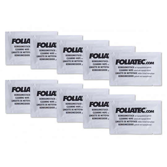 Sada čistících ubrousků Foliatec s isopropylalkoholem, sada 10 ks