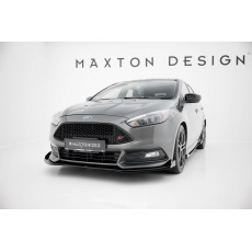 Maxton Design "Street Pro" spoiler pod přední nárazník s křidélky pro Ford Focus ST Mk3 Facelift, plast ABS bez povrchové úpravy, s černou linkou Maxton Design "Street Pro" spoiler pod přední nárazník s křidélky pro Ford Focus ST Mk3 Facelift, plast ABS bez povrchové úpravy, s černou linkou