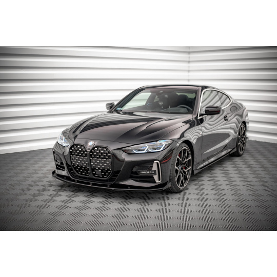 Maxton Design "Street Pro" spoiler pod přední nárazník s křidélky pro BMW řada 4 G22/M-Pack, plast ABS bez povrchové úpravy