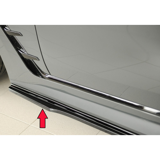 Rieger spoiler pod boční práh mont. strana pro BMW i4 G26 G4C gran coupe (5-dvéř.), 11/21-, plast ABS lakovaný do černé lesklé barvy, levá strana